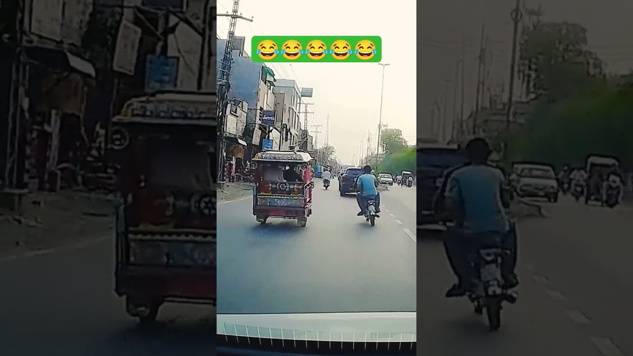 Naughty Biker Caught on Dashcam 