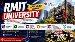 How to Apply for RMIT University Scholarship 2027 in Australia | Fully Funded Masters & PhD