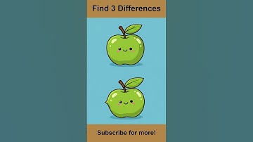 Only 1% Can Spot All 3 Differences In This Apple Quiz! 👀 #shorts #games #difference #trending