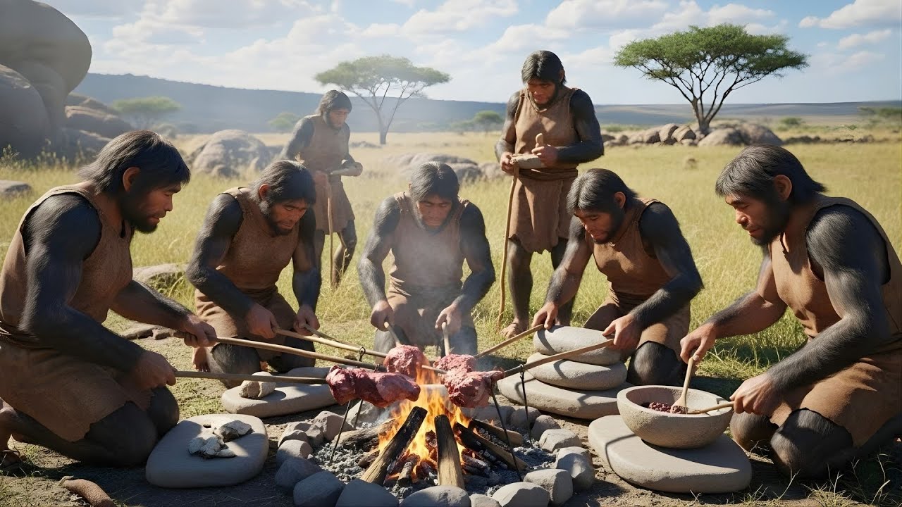 Life 6.1 Million Years Ago | How Early Humans Cooked for Their Entire Group