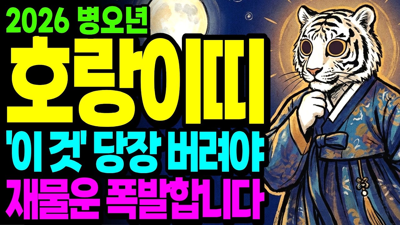 지금 당장 지갑에서 '이것' 빼십시오 호랑이띠가 2월에 안 버리면 올해 내내 재물운 다 막힙니다