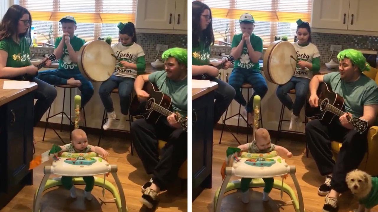 Dad Celebrates St Patricks Day During Quarantine