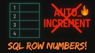 SQL Hack: Create Your Own Auto Numbering System!