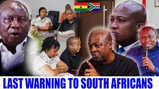 Ghana Government warned South African envoy over attack on Ghanaians