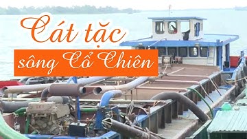 Bắt quả tang 5 sà lan khai thác cát trái phép trên sông Cổ Chiên