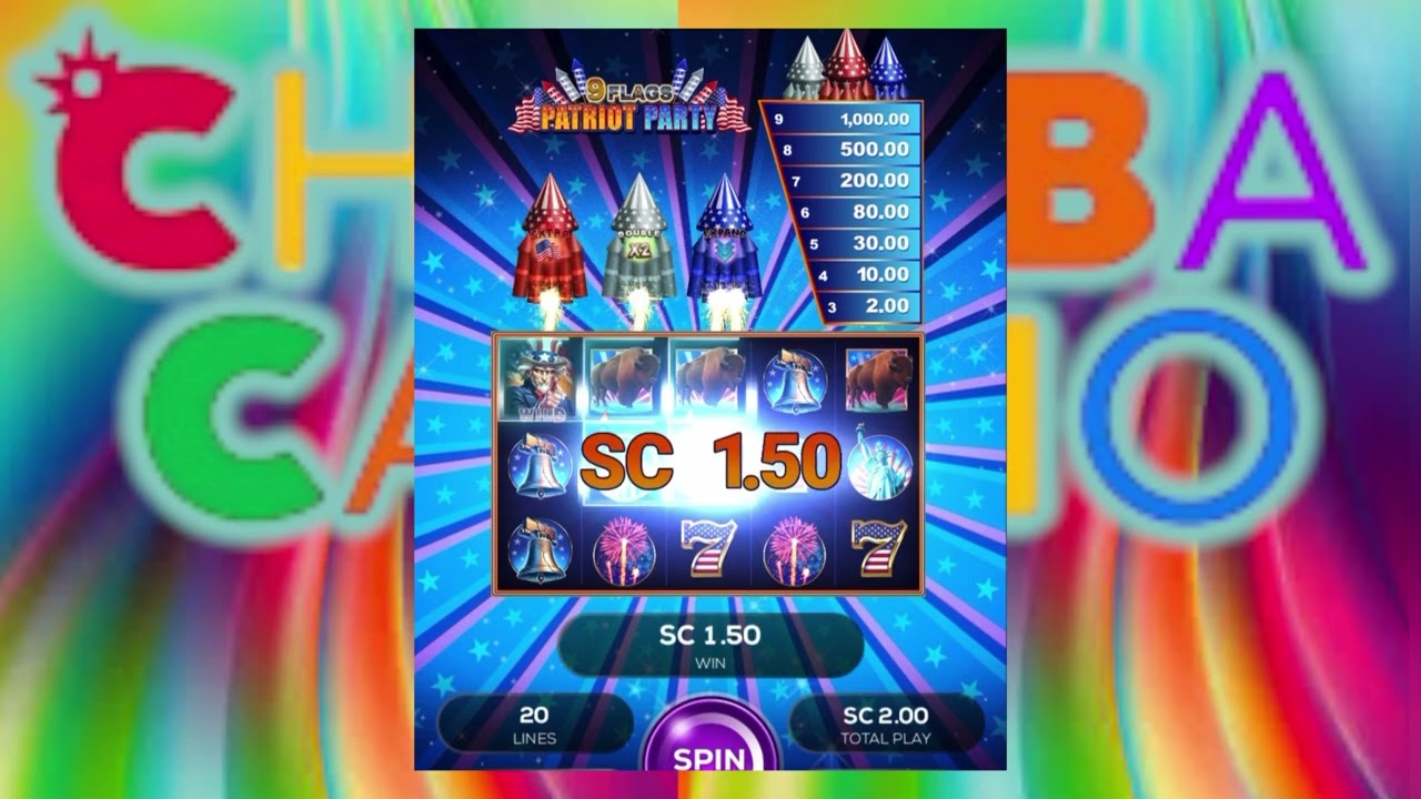 Chumba Casino - 9 Flags Patriot  Party - Live Play