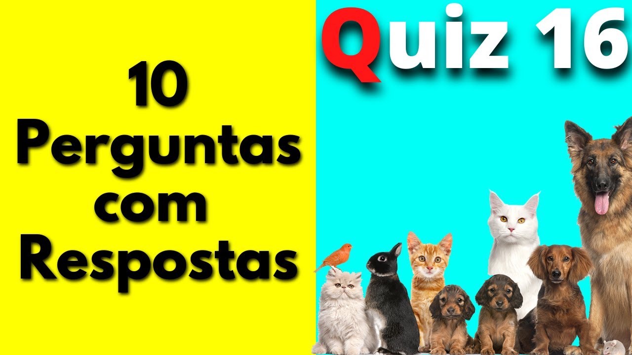 Quiz com perguntas aleatórias de animais