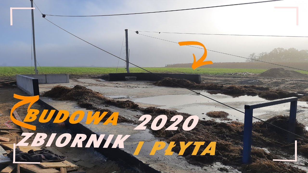 ☆Budowa 2020☆ ZBIORNIK I PŁYTA NA OBORNIK☆ budowa od podstaw