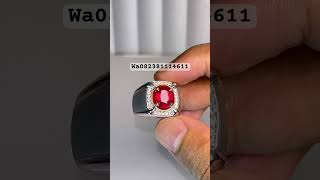 Natural ruby 3.00ct h(c) Mozambik,ring perak#ruby #permata #cincin #gemstone #diamond #batupermata