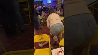 Awkward Fall By Girl Dancing Alone with Bucket On Head