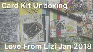 January 2018 Card kit unboxing - Love From Lizi