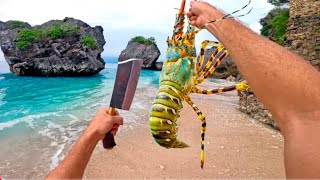 Solo Survival LOBSTER Catch n Cook (No Water, No Food)