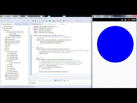 Android Tutorial How to Make a Canvas Circle Drawing (app and source code)