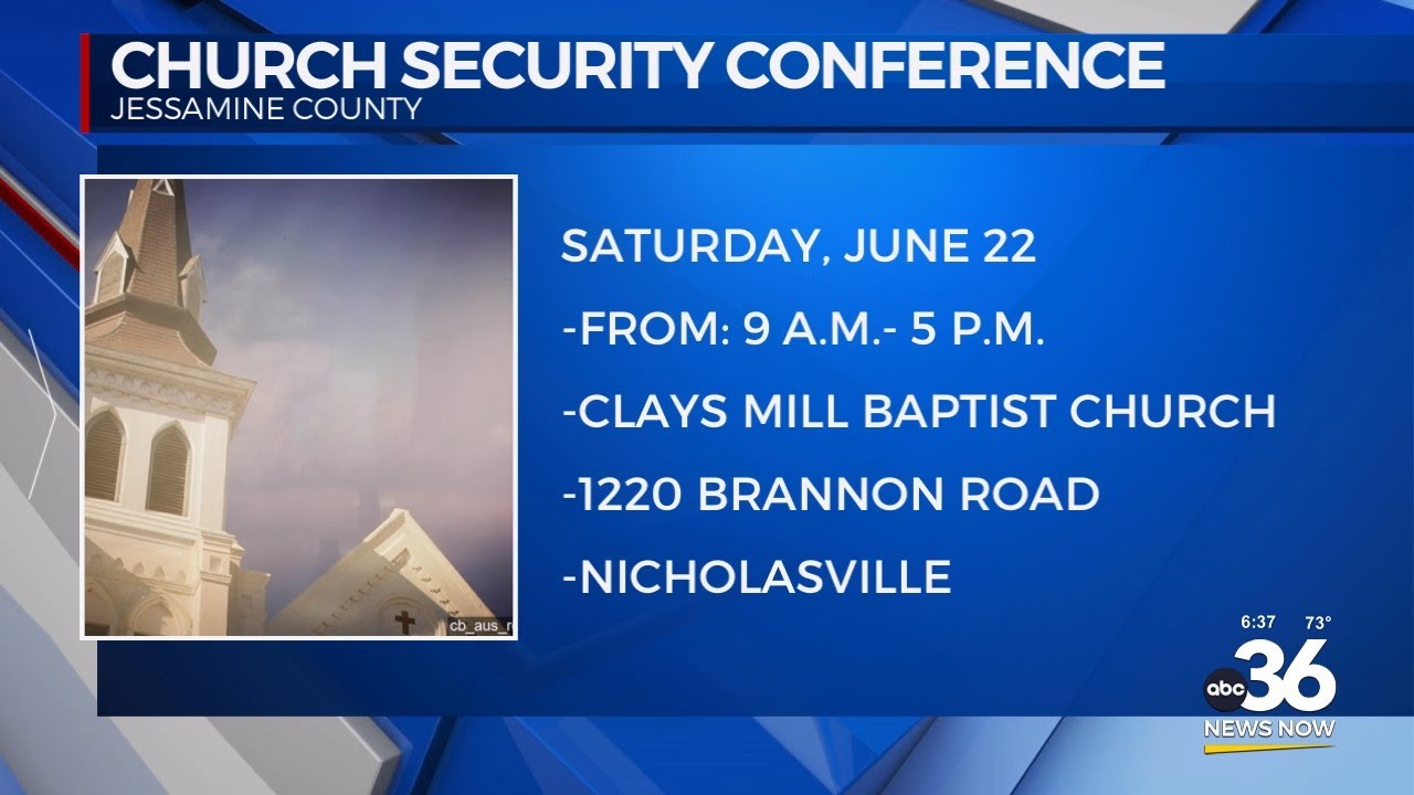 Church security conference in Jessamine County on Saturday