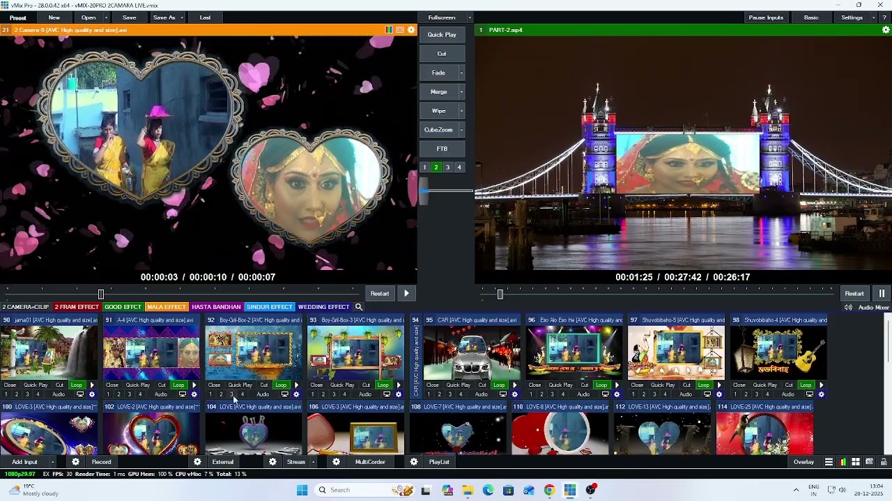 vMix 28 Indian Wedding 3D Effect || RM