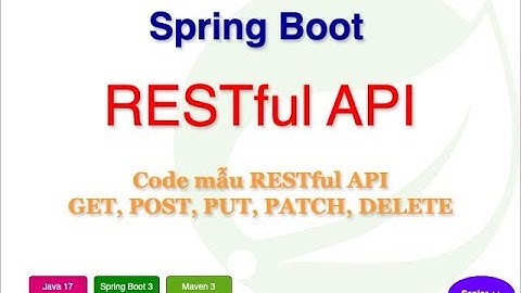 Bài 2. Code Mẫu RESTful API với Spring Boot