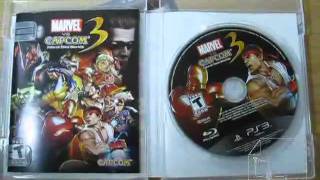Unboxing Marvel vs Capcom 3 for PS3 - Unbox MvC 3 Playstation 3 Blue Ray