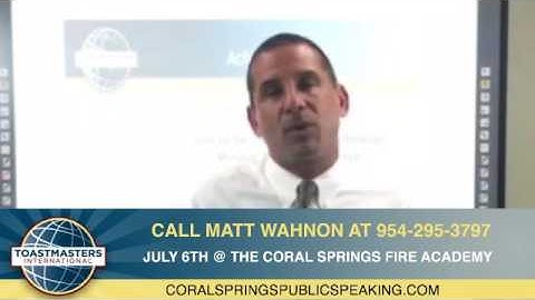Improve Your Public Speaking Skills at Toast Masters Coral Springs