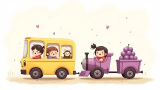 Smiles On Wheels, Choo-Choo Crew Joyful Bus & G Train Song For Kids