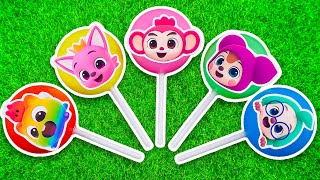 Some Lots Of Big Candy Shop Lollipops Cocomelon Baby Shark Hogi Pinkfong Yummy Candy