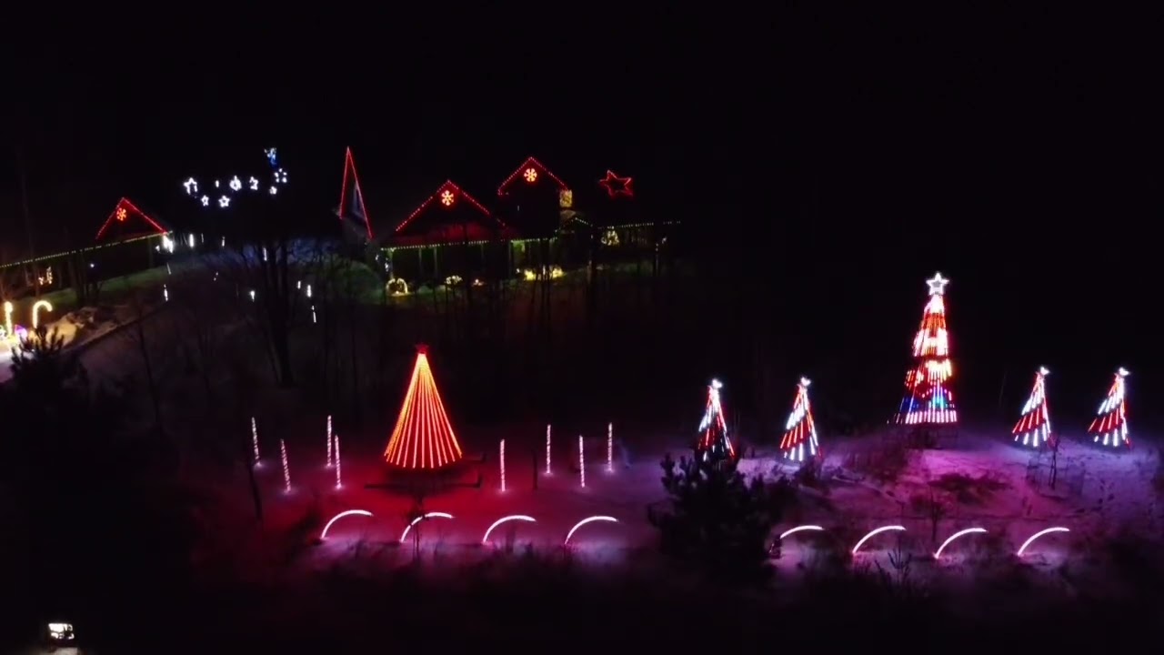 Light o Rama candy cane lane display