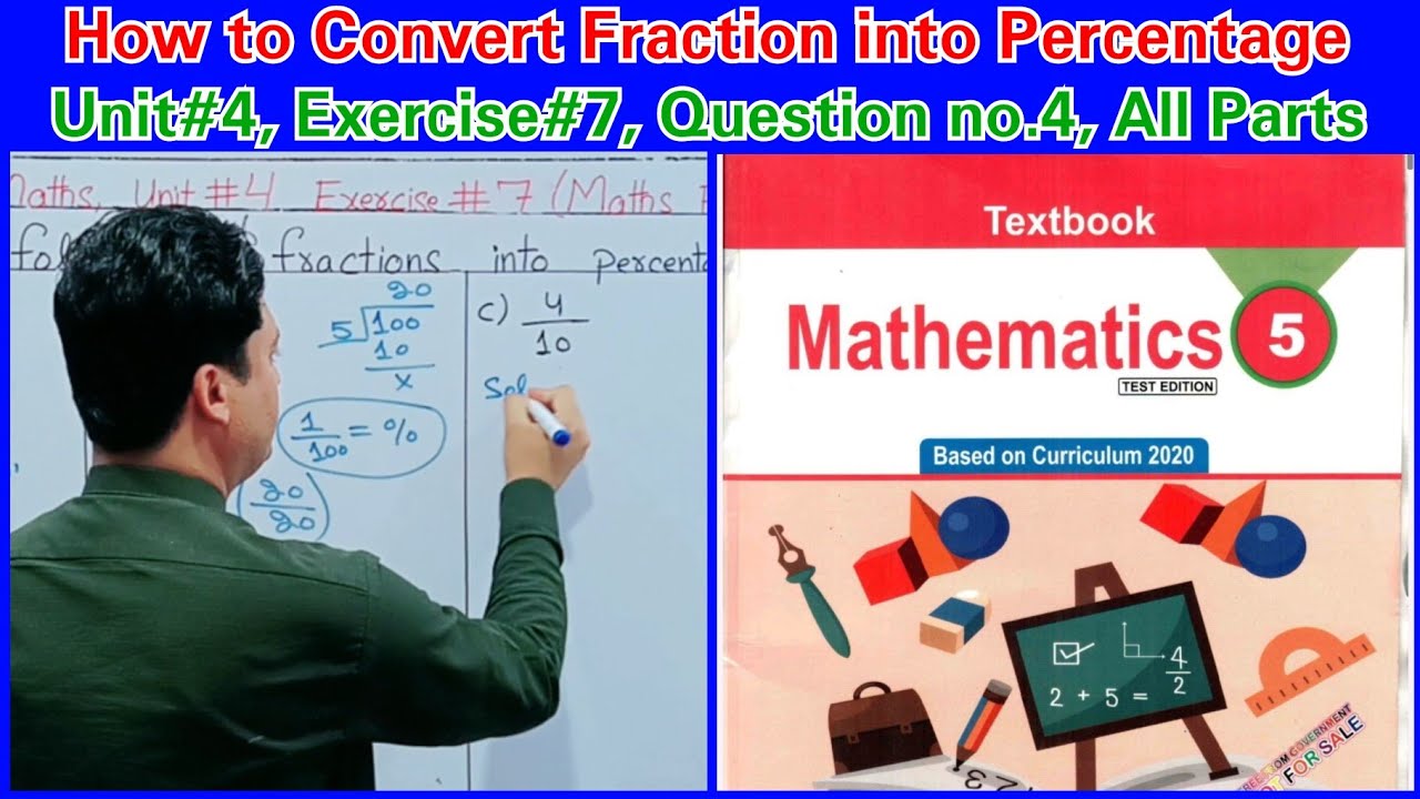 How to convert fraction into percentage | Fraction into percentage ...