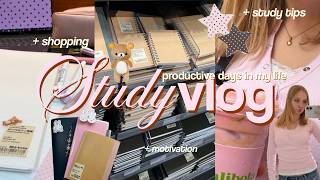 ⋆˚࿔  STUDY VLOG ✉️📎 lock in with me, productive days in my life, study diaries