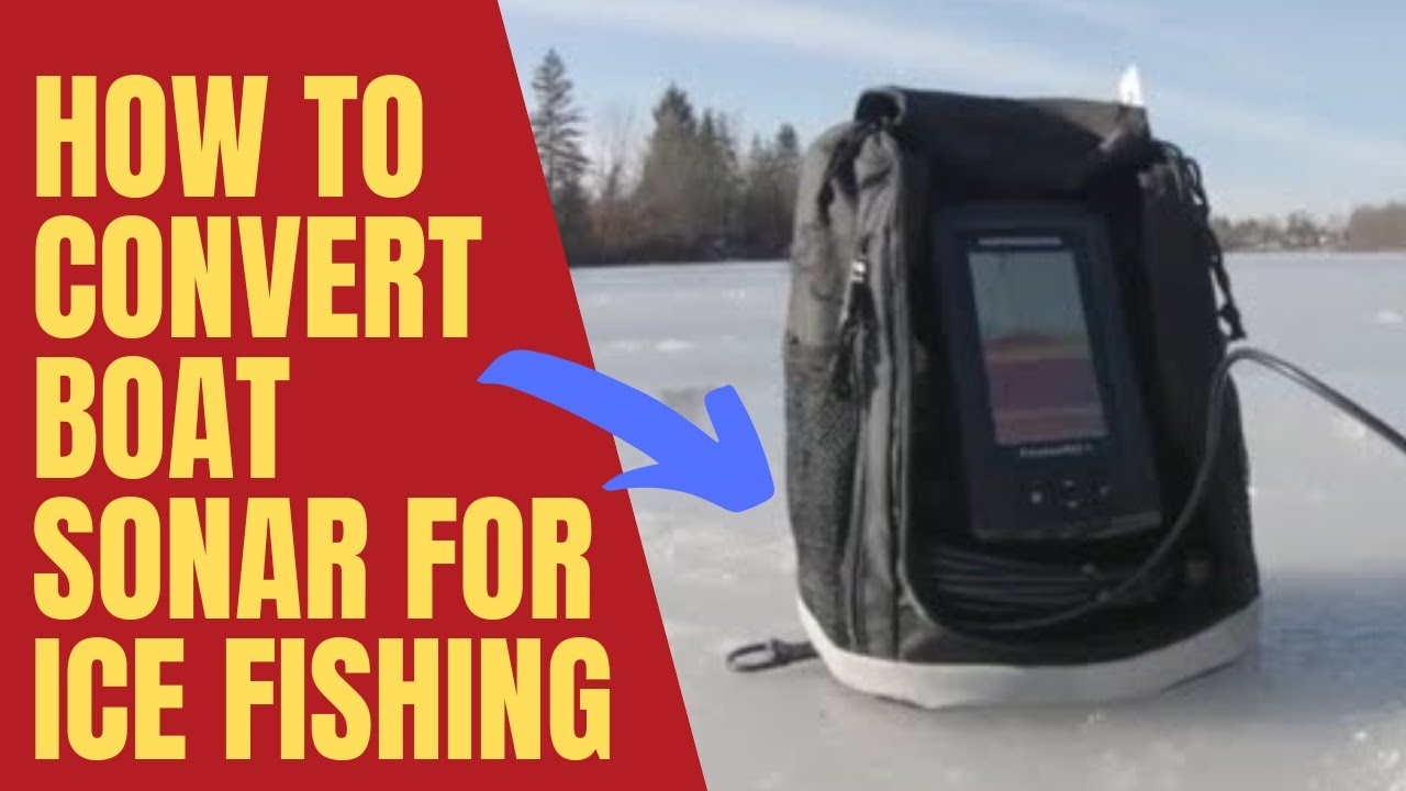 How To Use Boat Fish Finder For Ice Fishing EASY DIY - HUMMINBIRD