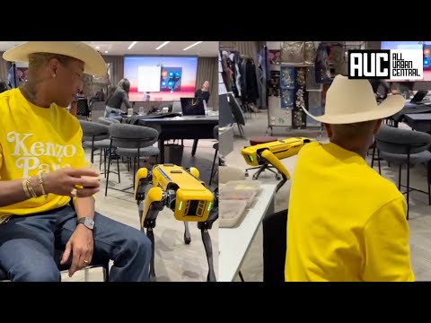 Pharrell Gets A Robot Dog From Boston Dynamics