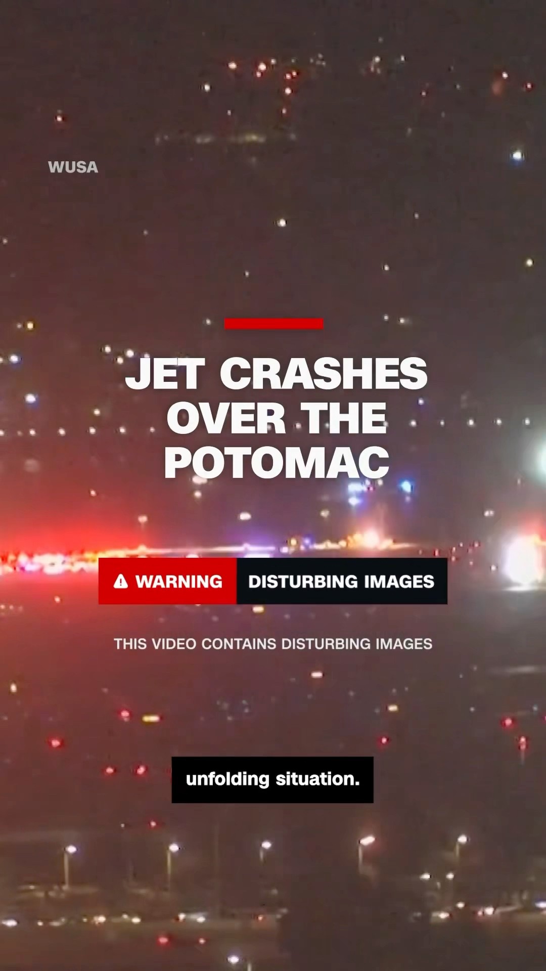 Jet crashes over the Potomac
