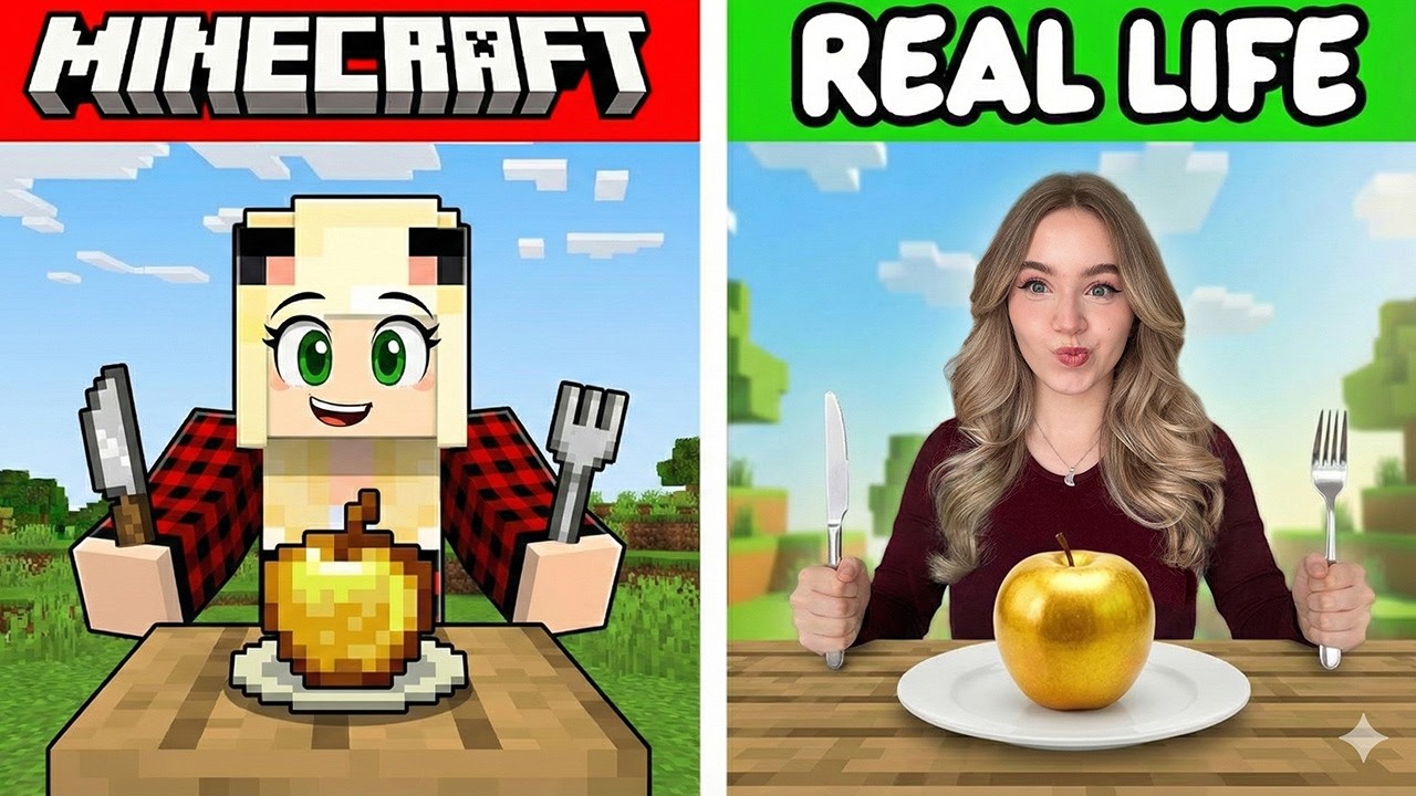 ICH ESSE 1 TAG LANG NUR MINECRAFT ESSEN!