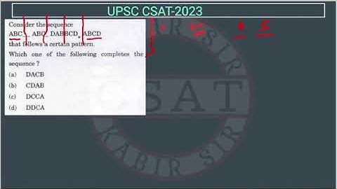 2023 CSAT Reasoning Consider the sequence ABC_ _ABC_DABBCD_ABCD that follows a certain