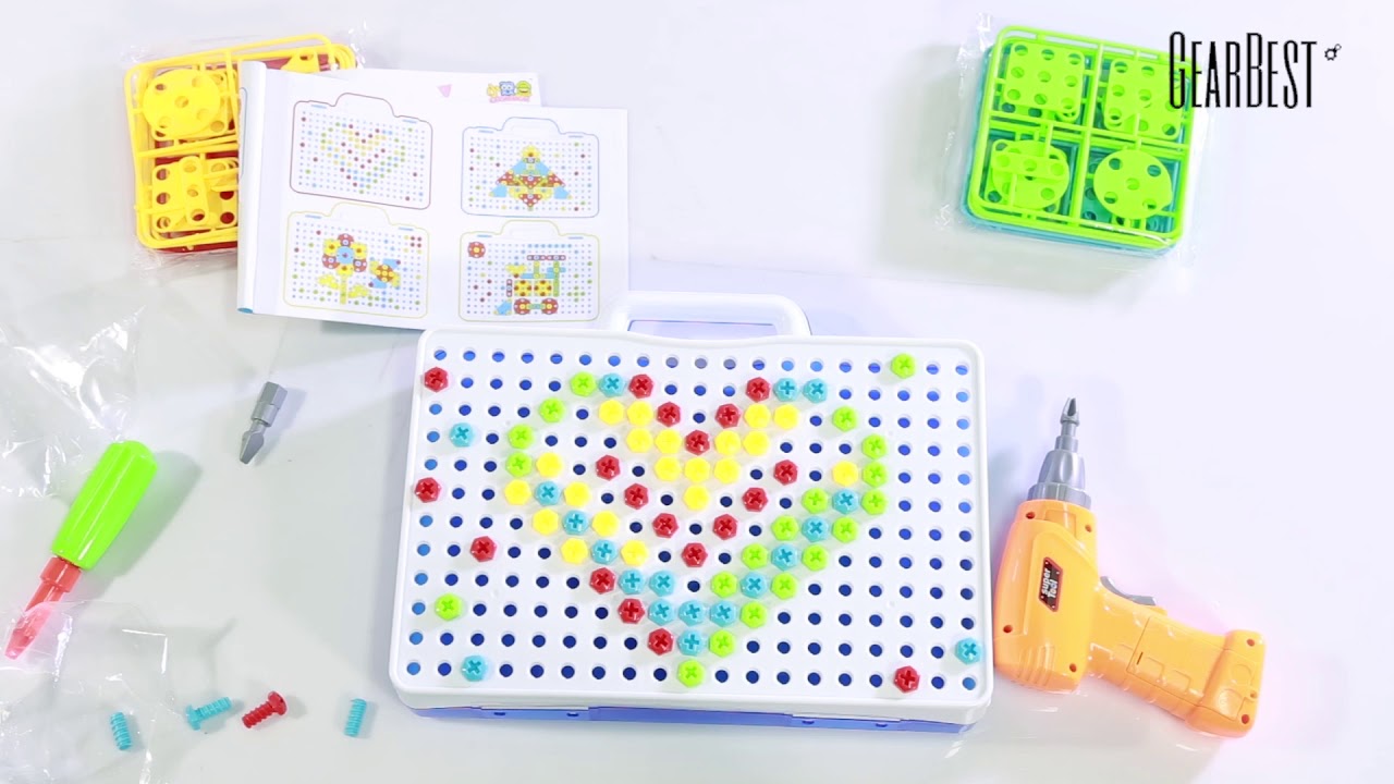 Assembled Building Blocks Electric Drill Toy for Kids