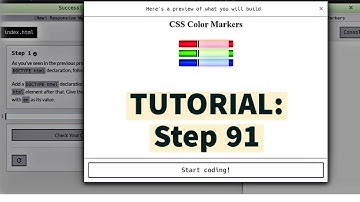 freeCodeCamp | Learn CSS color markers: step 91