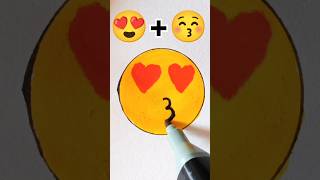 Love 😍   Kiss😚  //  Emoji Mixing Satisfying Art   #creativeart   #satisfying