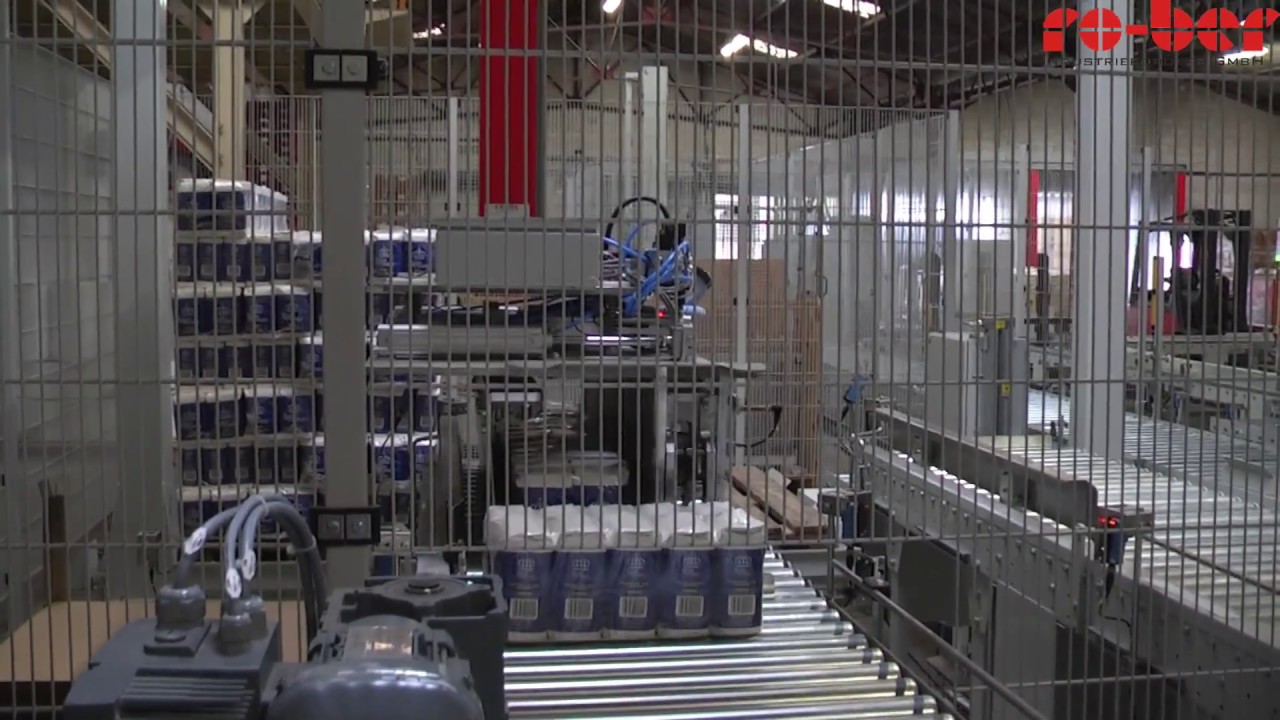 RO-BER Palettierung von Mehlpaketen in Großkartons