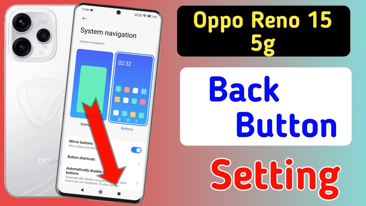 Oppo reno 15 5g back button setting | Oppo reno 15 5g me back button kaise lagaye/navigation key