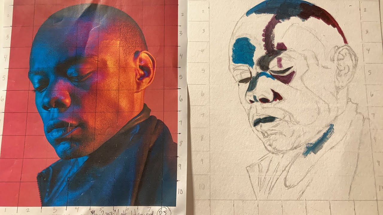 How to paint an acrylic portrait. YouTube