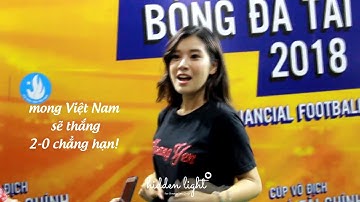 Hoàng Yến Chibi nói về U23 Việt Nam - Hà Đức Chinh & hậu trường khi xem giải Tứ Hùng | HD Fancam