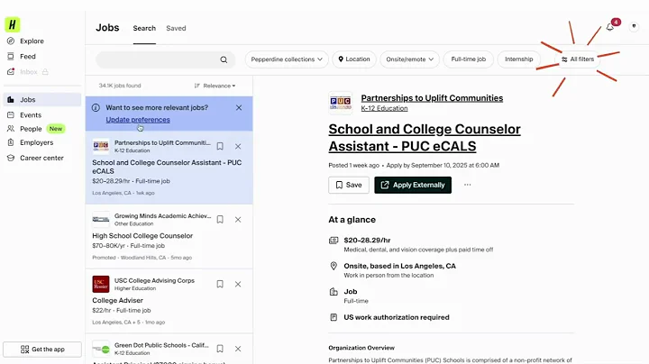 GSEP Career Services Handshake How-To: Find Student Employment