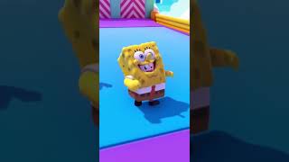 Spongebob And Squidward In Fall Guys Bikini Bottom Bash