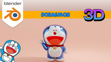 DORAEMON 3D |Modeling, Sculpting, Texturing (BLENDER TIMELAPSE)