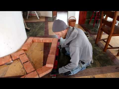 This will be a multifunctional smokeless brick stove with an unusual design.