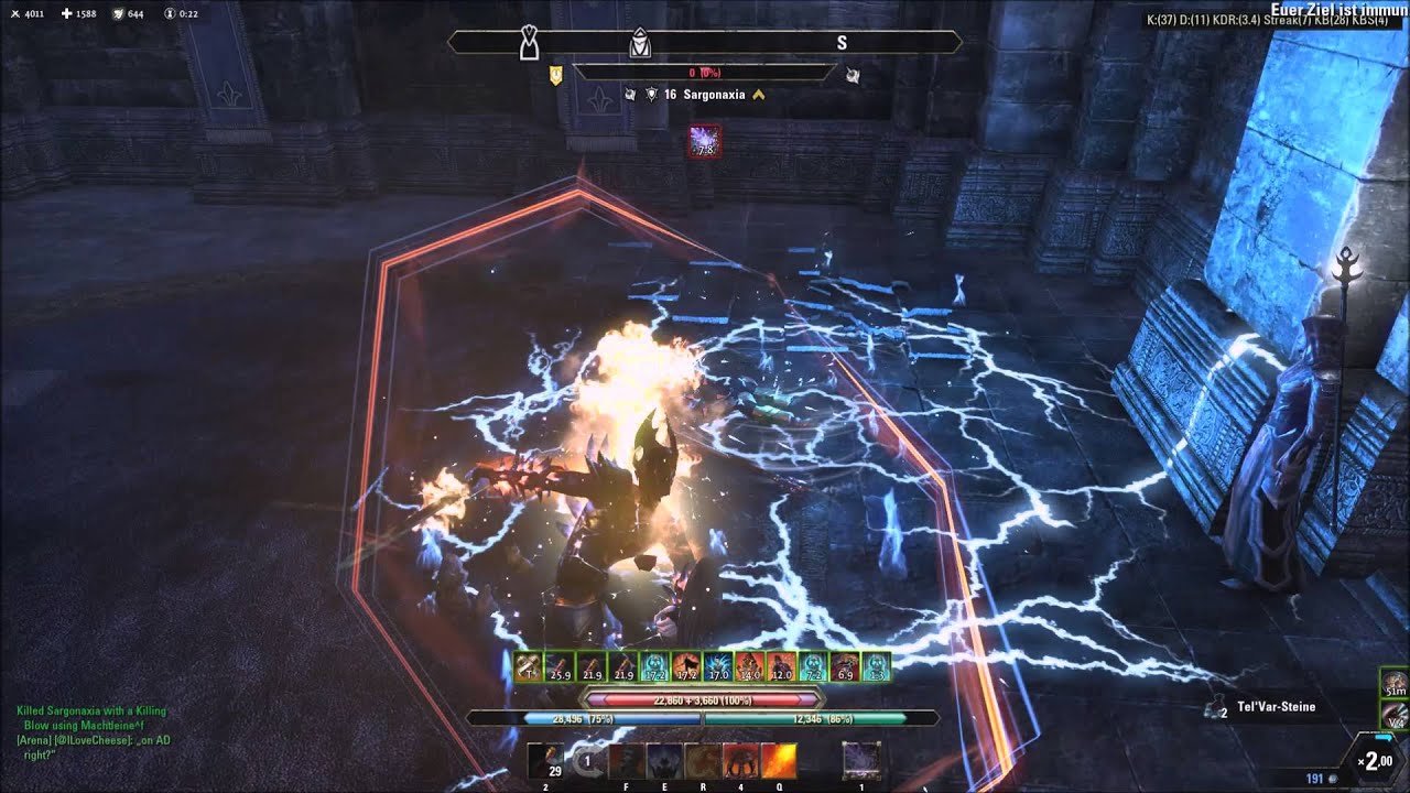 ESO PVP magicka DK 1vX I make it rain YouTube