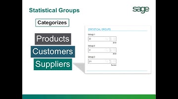 Sage X3 - What are Statistical Groups