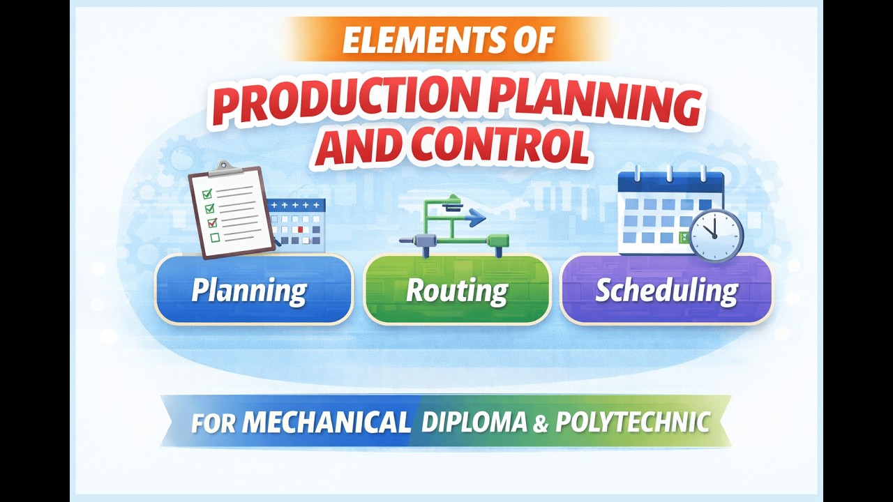 Elements of Production Planning and Control |Production Management |Mechanical Diploma & Polytechnic