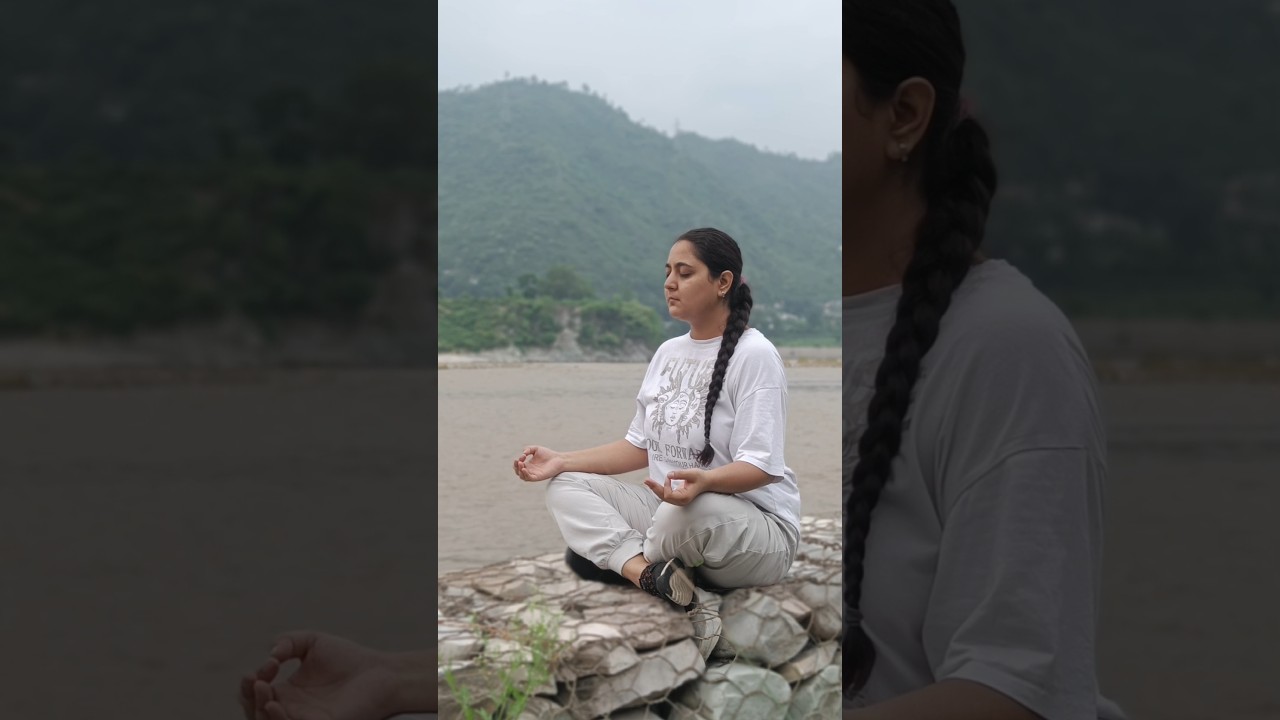 माँ गंगा के किनारे योग,✨🙏🌱💖  day 78/100 5am yoga challenge 