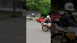 来た来た来たスズキGt380三連星ゼンシン爆竹チャンバー2スト3発