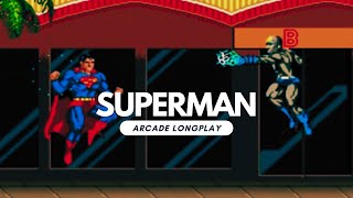 Superman 1988 Arcade Longplay Playthrough live HIGH SCORE