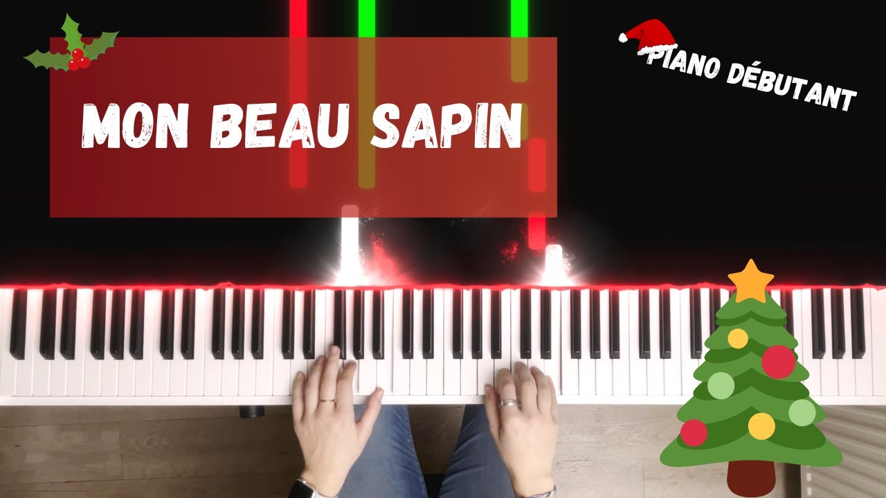 Mon beau sapin - Piano - Débutant - YouTube